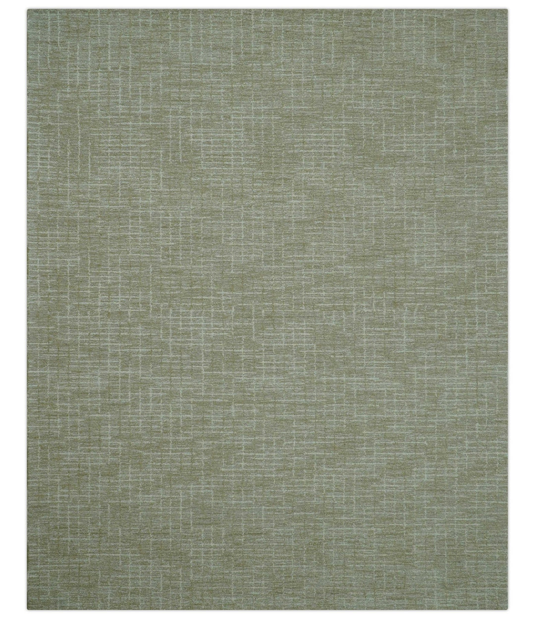 Custom Made Modern Geometrical Beige Hand Tufted Wool Area Rug - The Rug Decor