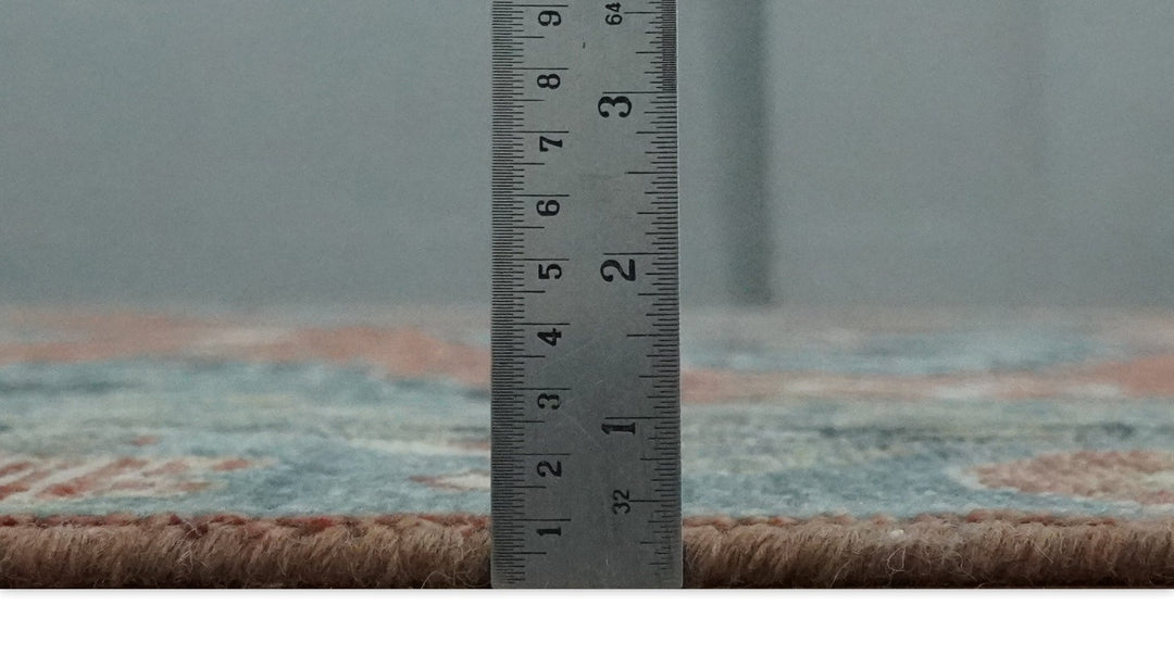 Custom Made Rust and Gray Traditional Hand knotted Multi Size wool Area Rug - The Rug Decor