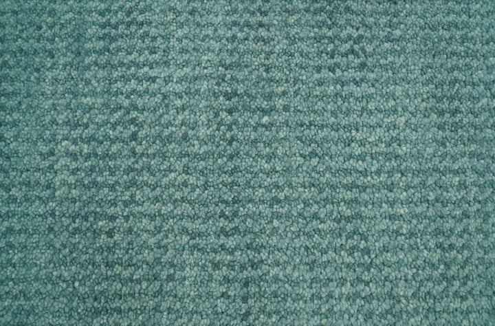 Custom Made shades of Sea Blue Contemporary Hand Knotted Wool area Rug - The Rug Decor