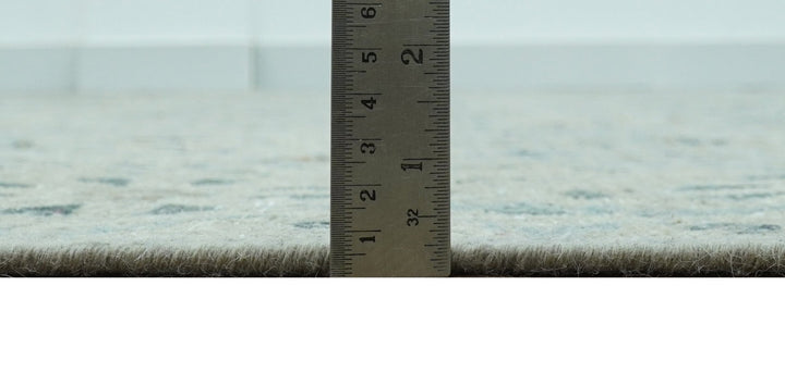 Custom Made Silver And Blue Traditional Oriental Design Hand knotted Wool Area Rug - The Rug Decor