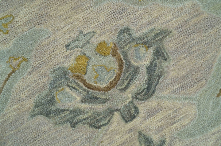 Custom Made Traditional Design Beige Peach Hand Tufted Wool Area Rug - The Rug Decor