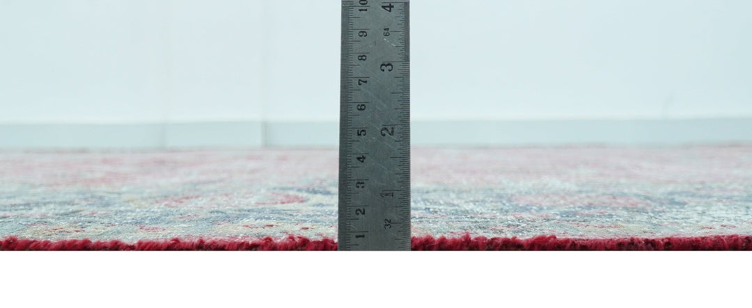 Custom Made Traditional Oriental Design Red And Blue Hand Knotted Wool Area Rug - The Rug Decor