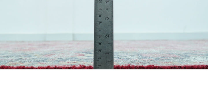 Custom Made Traditional Oriental Design Red And Blue Hand Knotted Wool Area Rug - The Rug Decor