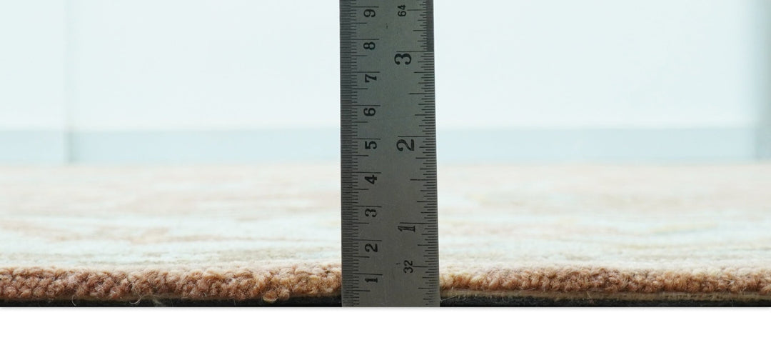 Custom Made Traditional Oriental Rust And Ivory Hand Tufted Wool Area Rug - The Rug Decor