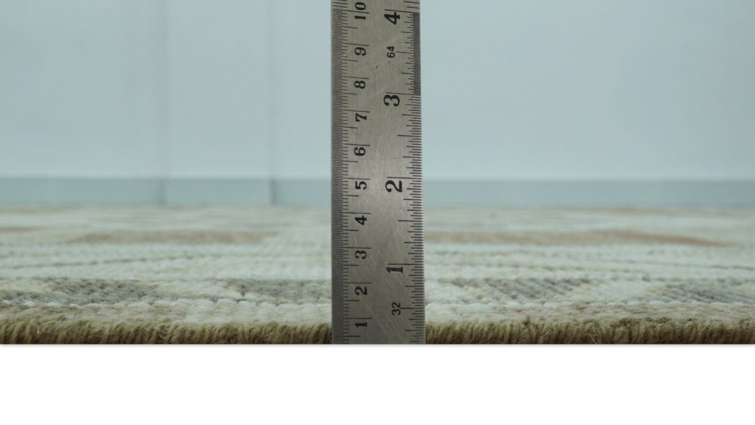 Custom Made Traditional Turkish Design Beige And Rust Hand knotted Wool Area Rug - The Rug Decor