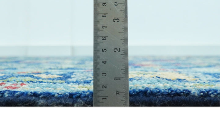 Custom Made Tree of Life Hand Knotted Blue And Beige Traditional Wool area Rug - The Rug Decor