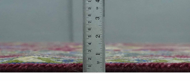 Deep Red, Green and Blue Hand knotted Traditional Oushak 9x12 wool Area Rug - The Rug Decor