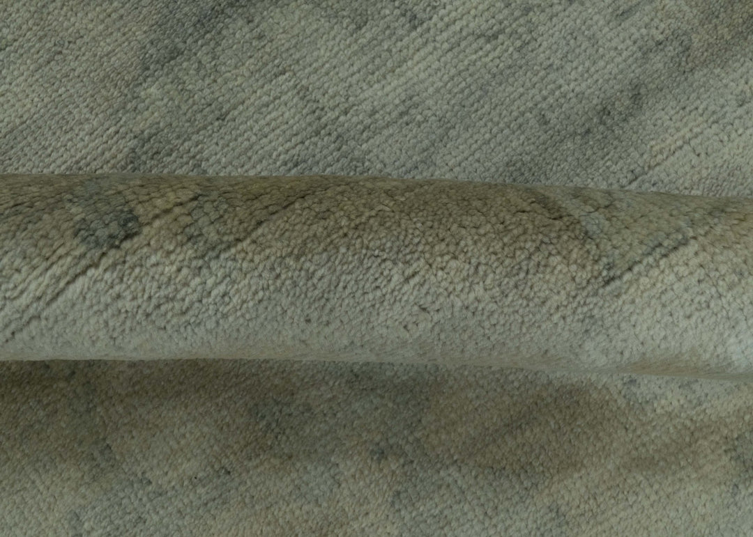 Gray And Beige Traditional Oushak Design 5.8x8.6 Hand Knotted Wool Area Rug - The Rug Decor