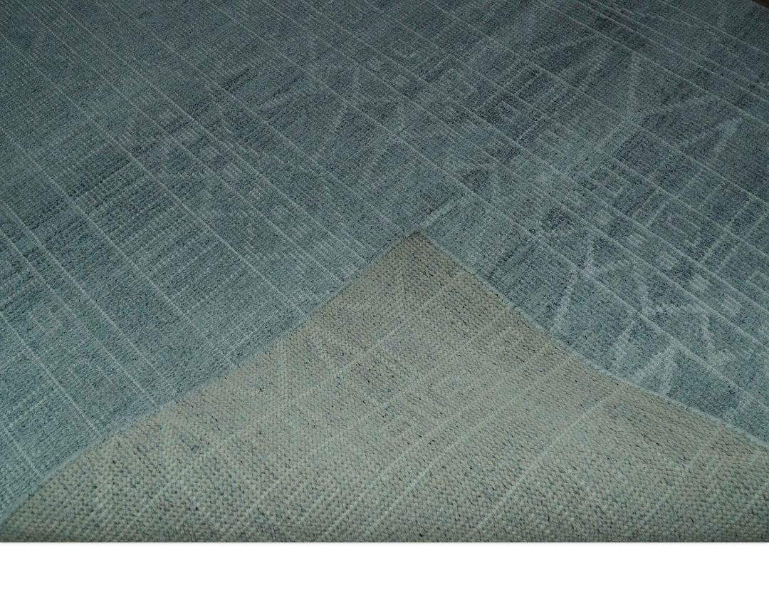 Gray and Silver 5x8 Stripes Design Hand Knotted wool and Art Silk Area Rug - The Rug Decor