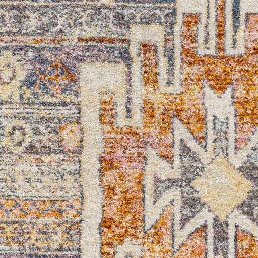 Gray, Beige and Gold Traditional Southwestern Multi size Area Rug - The Rug Decor