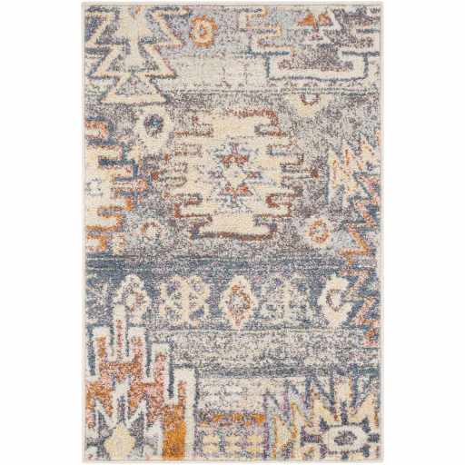 Gray, Beige and Gold Traditional Southwestern Multi size Area Rug - The Rug Decor
