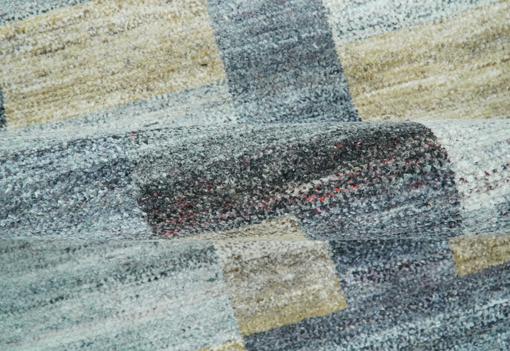 Gray, Charcoal, Ivory and Beige Modern Geometrical 5x8 Pet yarn Area Rug - The Rug Decor