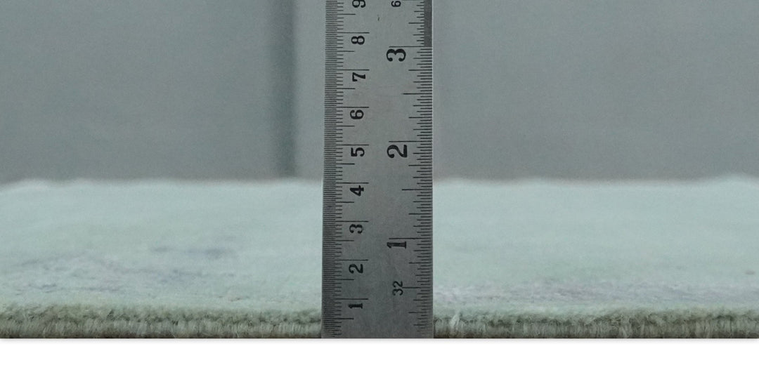 Green, Silver, Gray and Charcoal Modern Abstract Hand knotted 6x9 Wool and Viscose area Rug - The Rug Decor