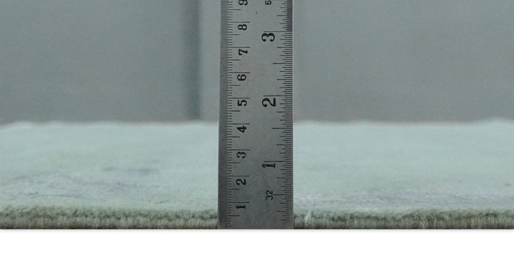 Green, Silver, Gray and Charcoal Modern Abstract Hand knotted 6x9 Wool and Viscose area Rug - The Rug Decor