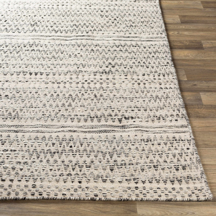 Hand Woven Beige, Charcoal and Gray Chevron Design Multi size wool area Rug - The Rug Decor