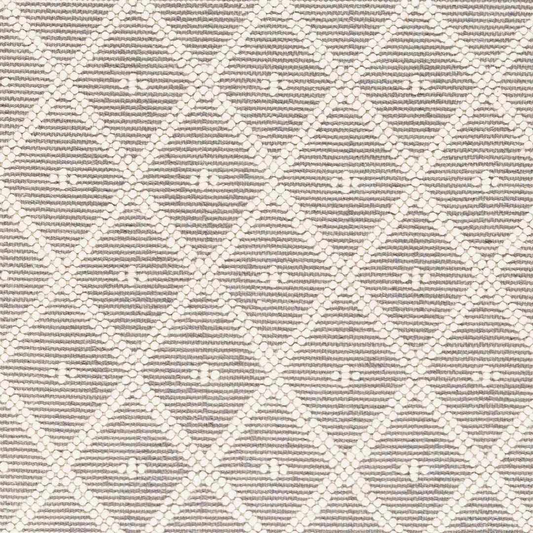Hand Woven Ivory and Gray Modern Geometrical Tassel design Wool Area Rug - The Rug Decor