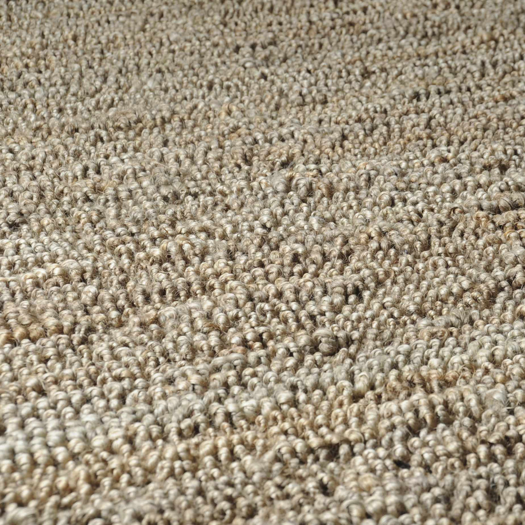 Hand woven Natural Brown Stripes Texture Chunky Jute Multi size Area Rug - The Rug Decor