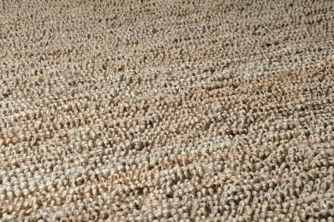 Hand woven Natural Brown Stripes Texture Chunky Jute Multi size Area Rug - The Rug Decor