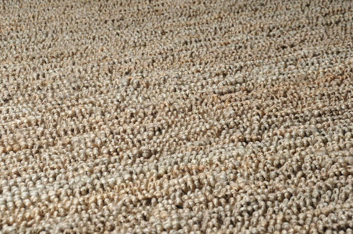 Hand woven Natural Brown Stripes Texture Chunky Jute Multi size Area Rug - The Rug Decor