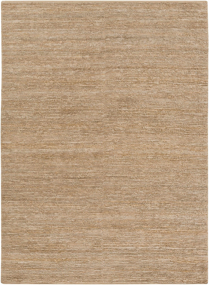 Hand woven Natural Brown Stripes Texture Chunky Jute Multi size Area Rug - The Rug Decor