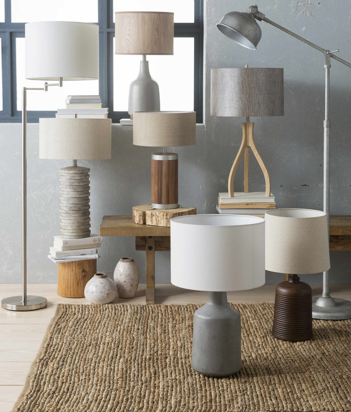 Hand woven Natural Brown Stripes Texture Chunky Jute Multi size Area Rug - The Rug Decor