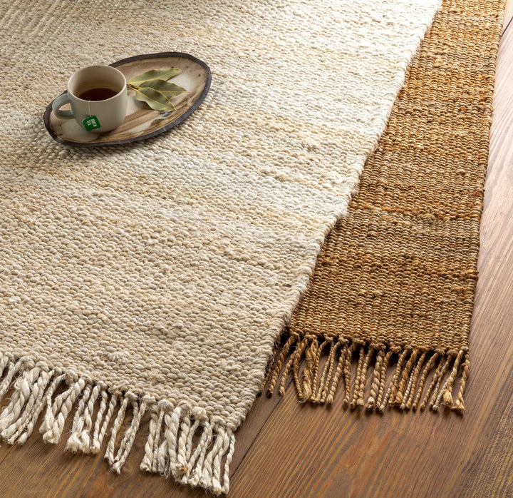 Hand Woven Tan Multi Size Jute Area Rug - The Rug Decor