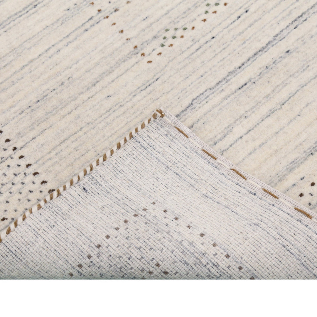 Ivory Gabbeh Design Hand Loomed Wool Area Rug - The Rug Decor