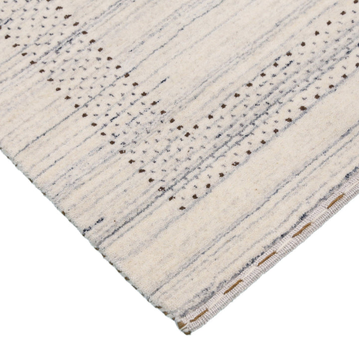 Ivory Gabbeh Design Hand Loomed Wool Area Rug - The Rug Decor