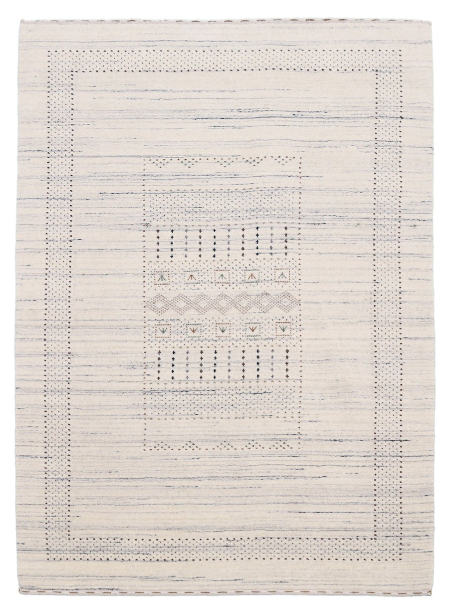 Ivory Gabbeh Design Hand Loomed Wool Area Rug - The Rug Decor