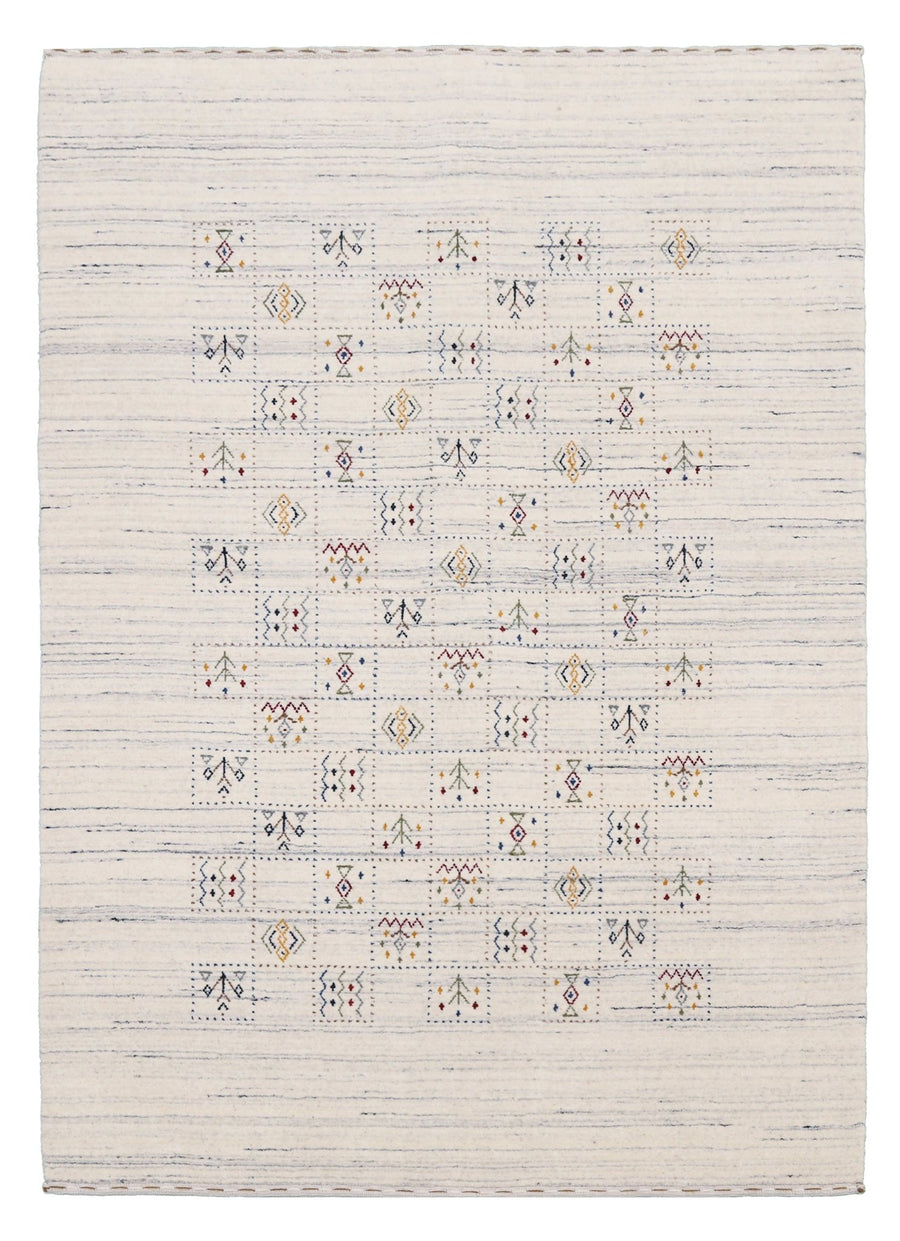 Ivory Tribal Design Hand Loomed Wool Area Rug - The Rug Decor