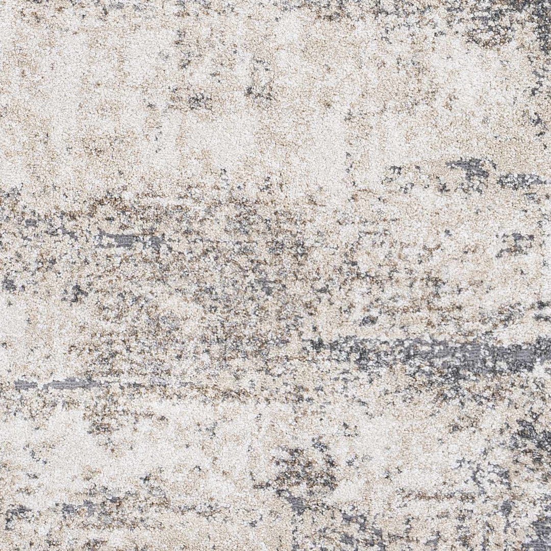 Modern Abstract Beige, Ivory and Gray High low texture Area Rug - The Rug Decor