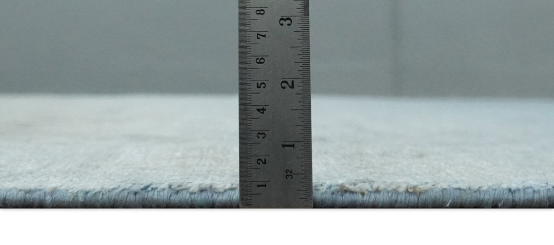 Modern abstract Blue, Aqua and Brown Hand Knotted 8x10 wool and Art silk Area Rug - The Rug Decor