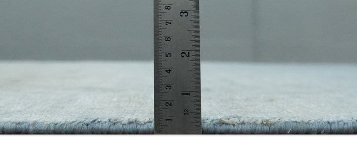 Modern abstract Blue, Aqua and Brown Hand Knotted 8x10 wool and Art silk Area Rug - The Rug Decor