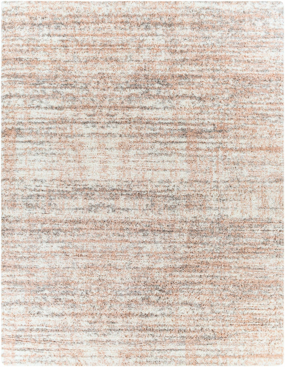 Modern Abstract Ivory, Peach and Gray Contemporary Plush pile area rug - The Rug Decor
