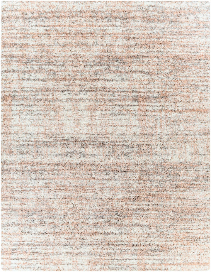 Modern Abstract Ivory, Peach and Gray Contemporary Plush pile area rug - The Rug Decor