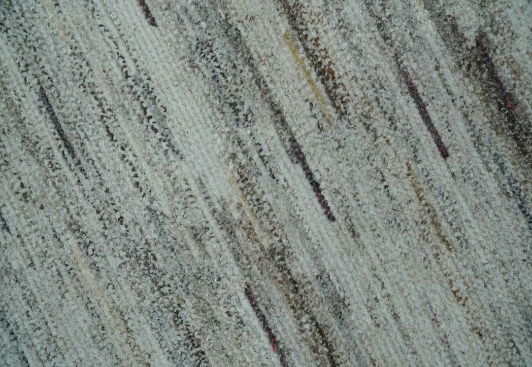 Modern Abstract Silver, Gray and Charcoal Dari 5x8 Pet yarn Area Rug - The Rug Decor