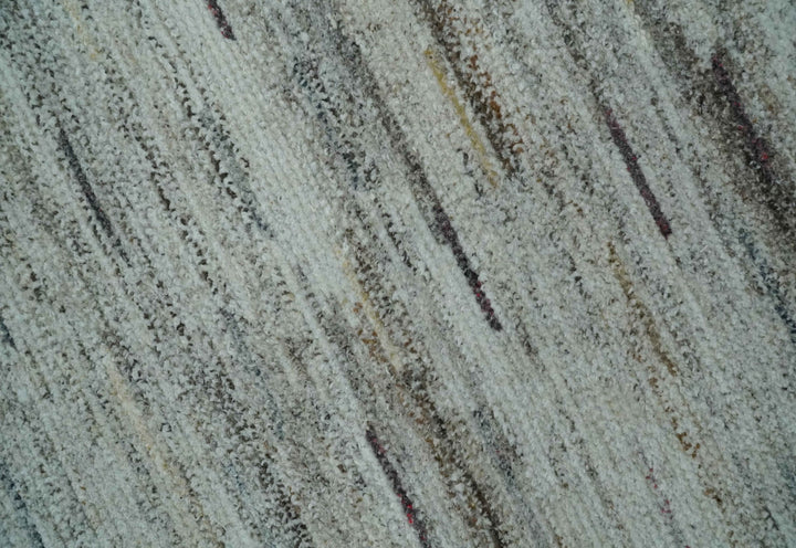 Modern Abstract Silver, Gray and Charcoal Dari 5x8 Pet yarn Area Rug - The Rug Decor