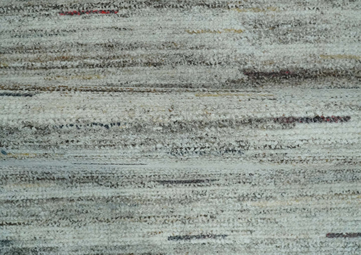 Modern Abstract Silver, Gray and Charcoal Dari 5x8 Pet yarn Area Rug - The Rug Decor
