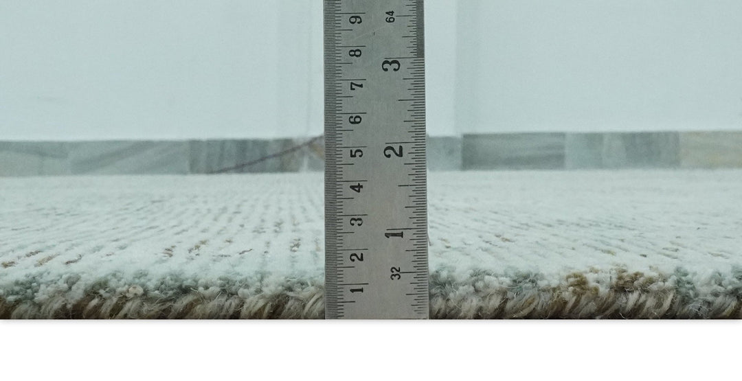 Modern Abstract Teal, Olive and Ivory Hand Tufted Multi Size wool area rug - The Rug Decor