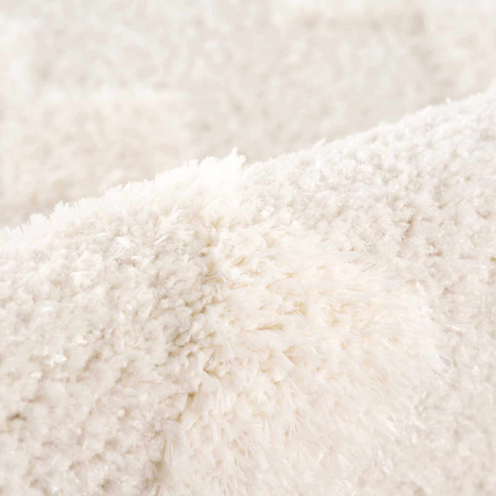 Modern Geometrical Ivory Stripes design Plush Pile area rug - The Rug Decor