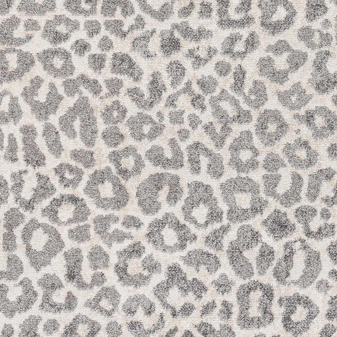 Modern Leopard design Ivory and Charcoal area rug - The Rug Decor