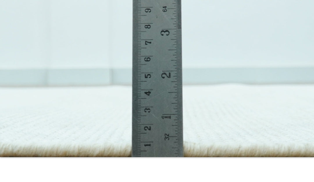 Modern Solid Design Ivory 5x8 Hand Woven Wool Area Rug - The Rug Decor