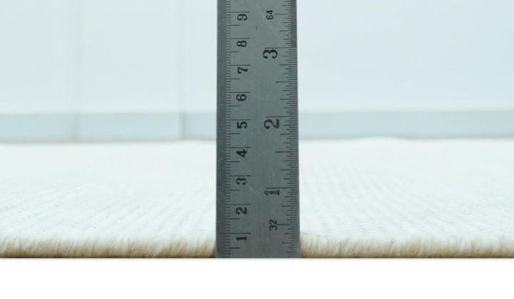 Modern Solid Design Ivory 5x8 Hand Woven Wool Area Rug - The Rug Decor