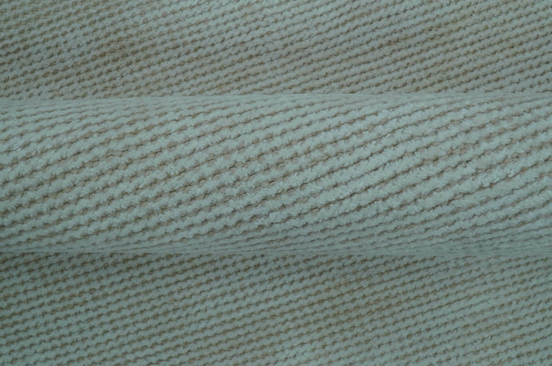 Modern Solid Design Ivory 5x8 Hand Woven Wool Area Rug - The Rug Decor