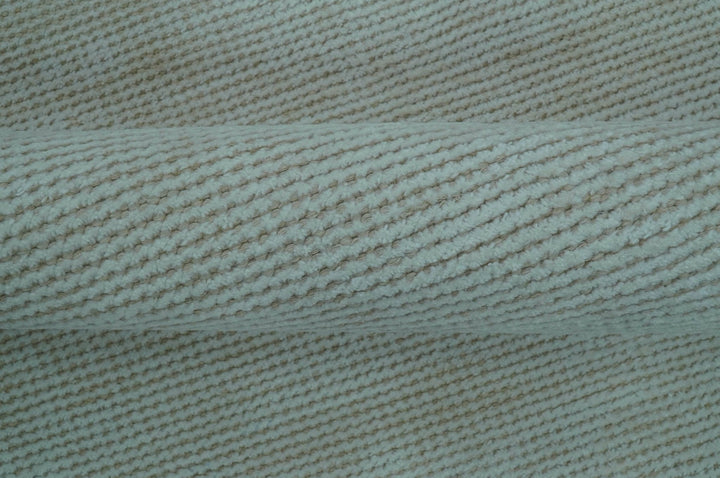 Modern Solid Design Ivory 5x8 Hand Woven Wool Area Rug - The Rug Decor