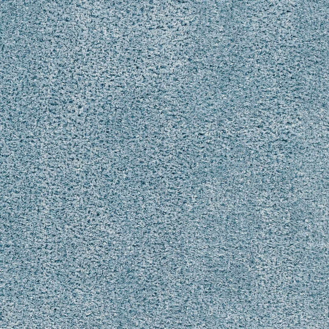 Modern Solid Light Blue Plush Pile Area Rug - The Rug Decor