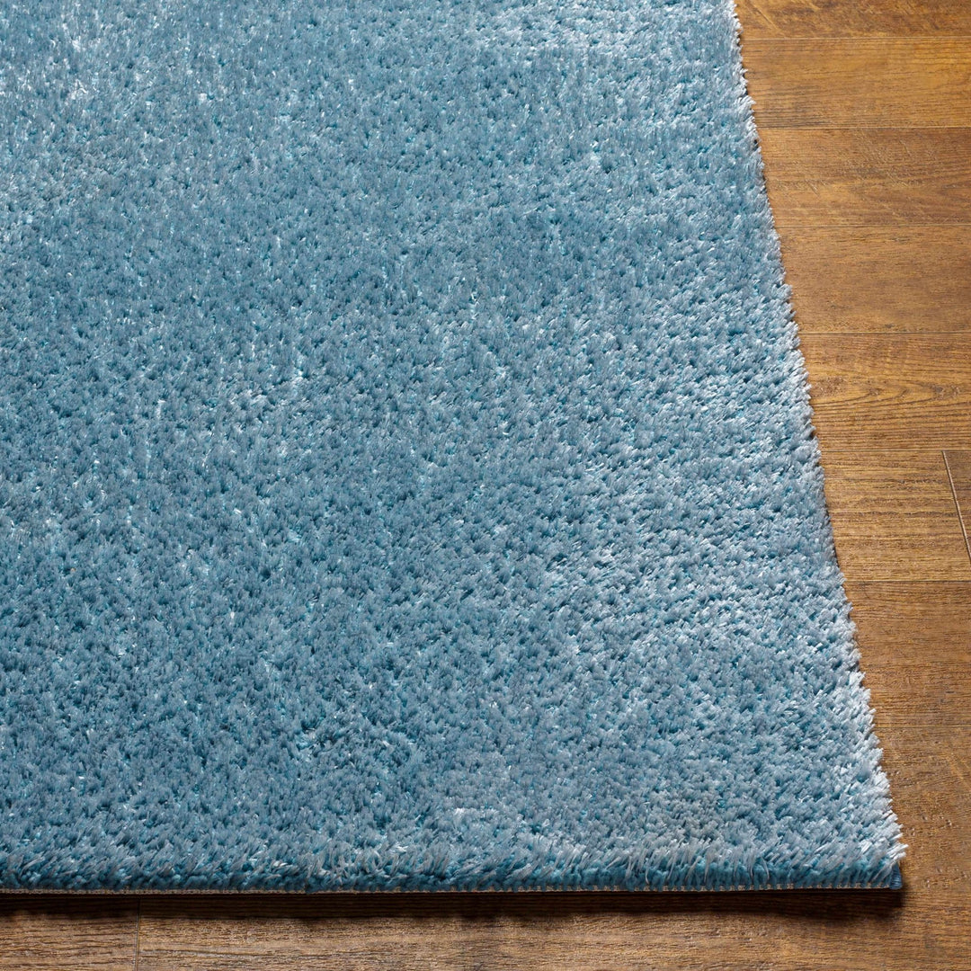 Modern Solid Light Blue Plush Pile Area Rug - The Rug Decor