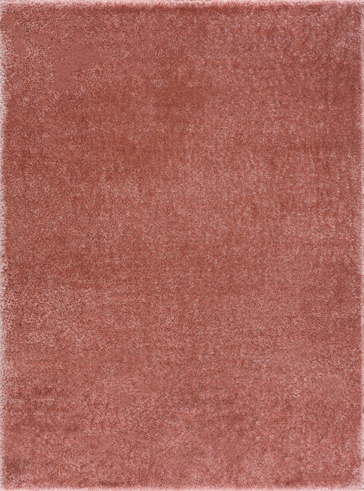 Modern Solid Peach Plush Pile Moroccan Style Area Rug - The Rug Decor