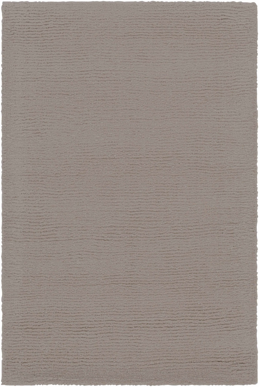 Modern Solid Taupe Stripes Texture Hand - loom Multi Size Wool Area Rug - The Rug Decor