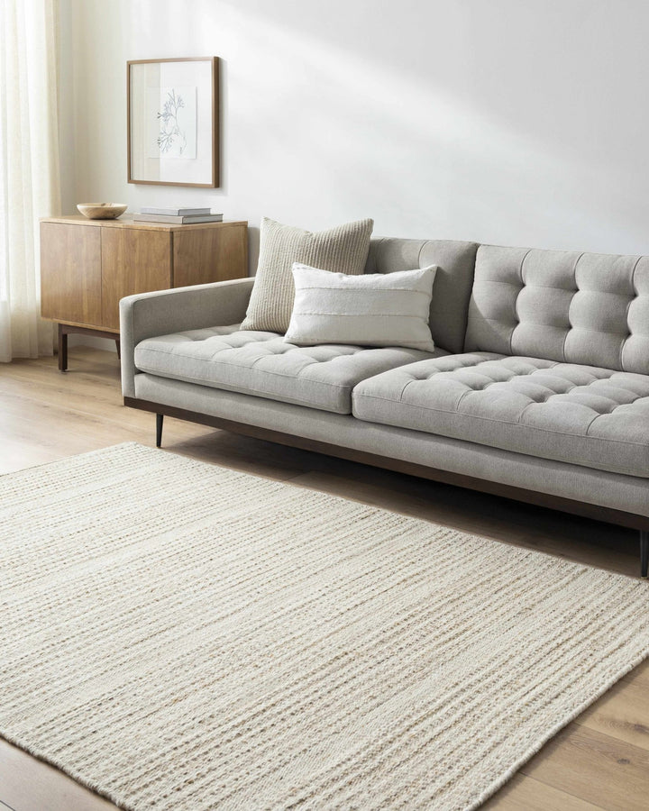 Moshe Beige And Brown Hand Woven Wool Area Rug - The Rug Decor